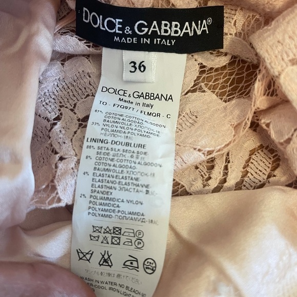 DOLCE & GABBANA 2pc lace sleeveless blouse in orange - Picture 5 of 16